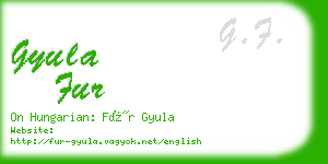 gyula fur business card